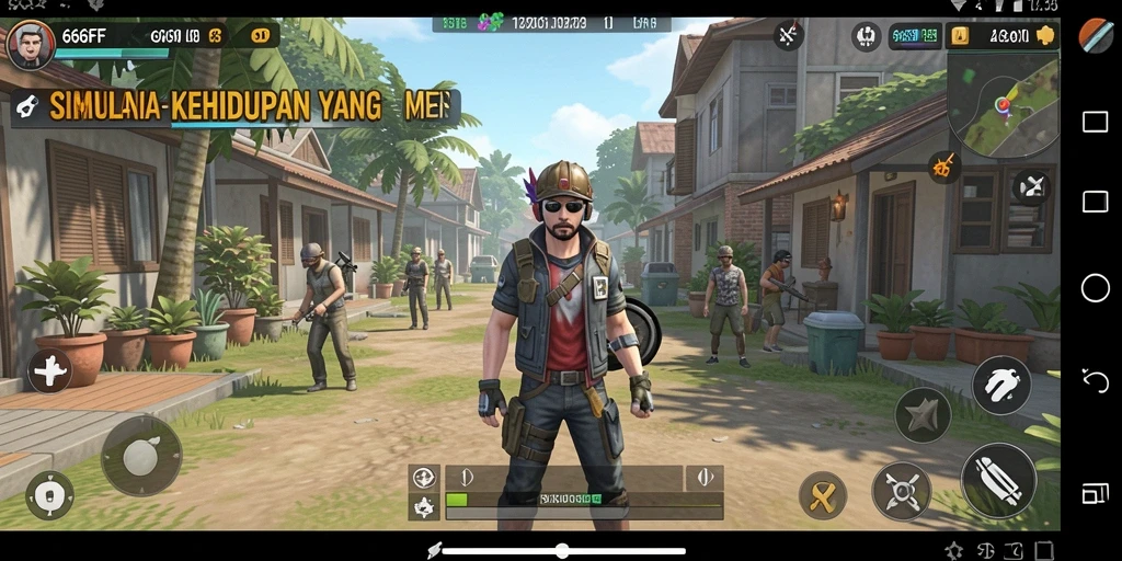Tampilan gameplay 666FF yang menarik dan realistis saat menjelajahi dunia simulation.