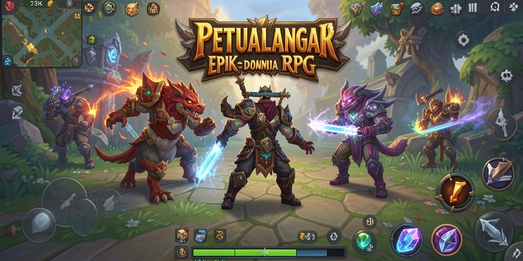Tampilan gameplay RPG yang seru dan penuh aksi.