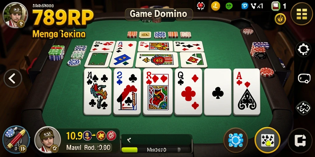 Screenshot gameplay 789RP yang menampilkan serunya permainan Domino.