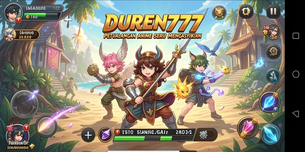 Tampilan menarik dari gameplay DUREN777 dengan karakter Anime.