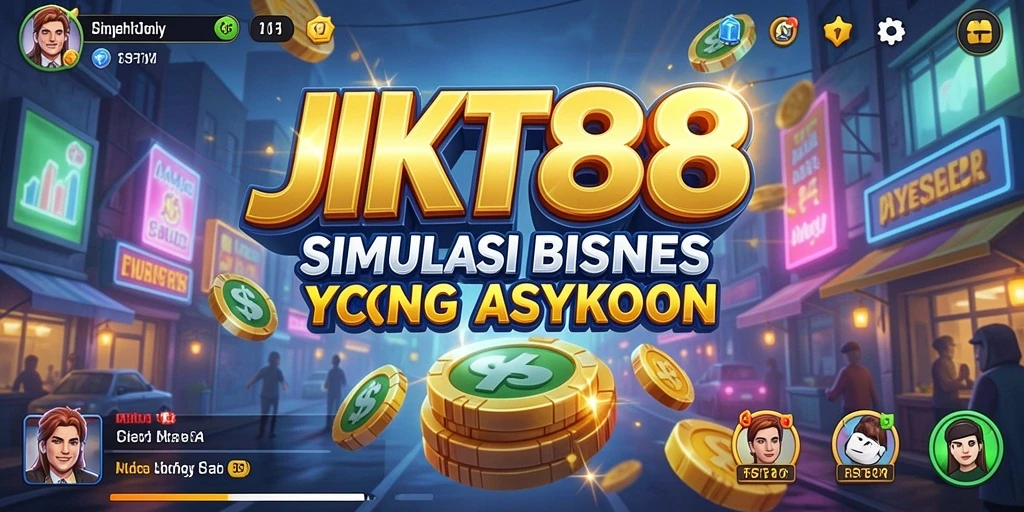 Screenshot utama JKT88 menunjukkan keseruan dalam manajemen bisnis Tycoon.