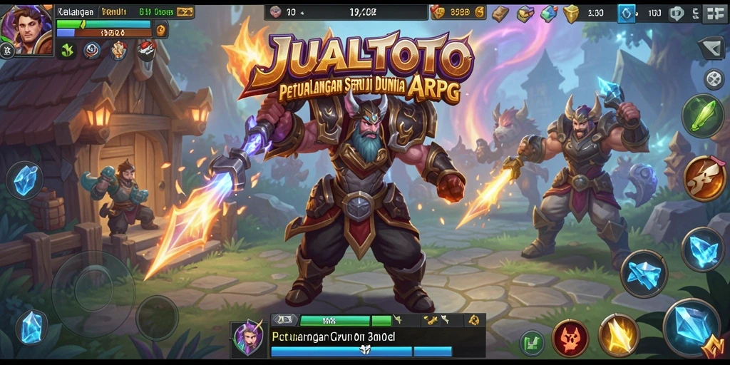 Menampilkan aksi seru dalam pertarungan ARPG JUALTOTO.