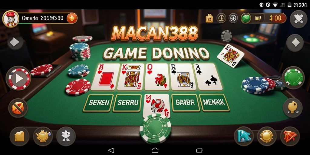 Tangkapan layar utama dari permainan Domino yang seru.