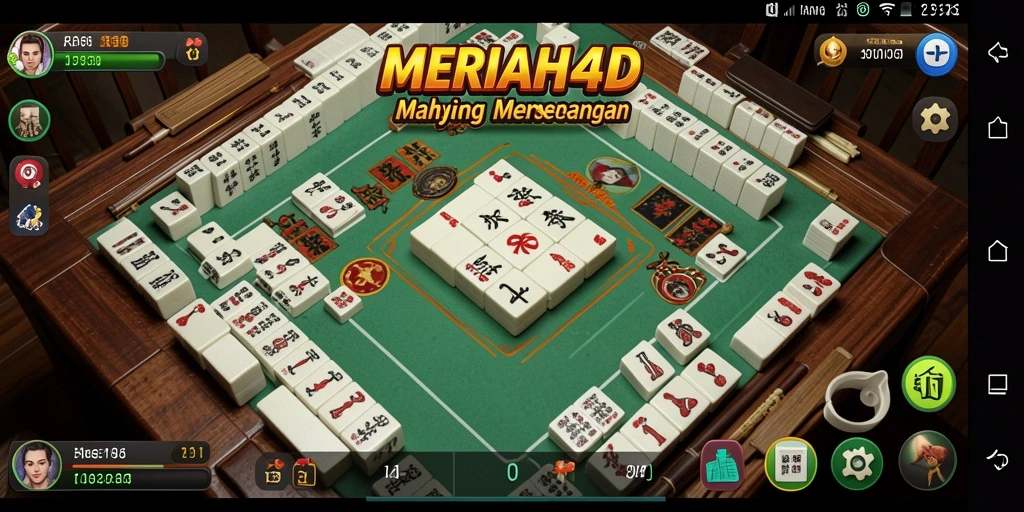 Tampilan gameplay Mahjong yang seru dan interaktif di MERIAH4D.