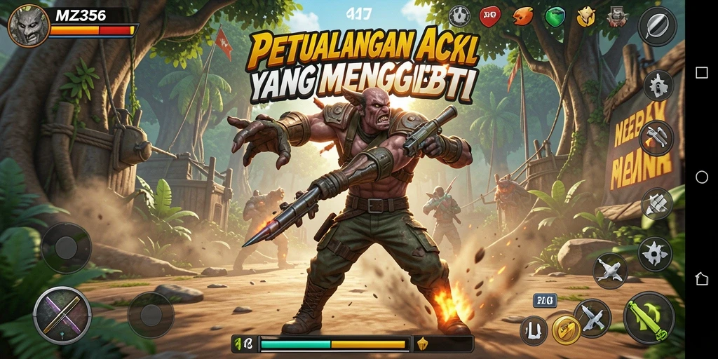 Tampilan gameplay menegangkan dari MZ356 yang penuh aksi.