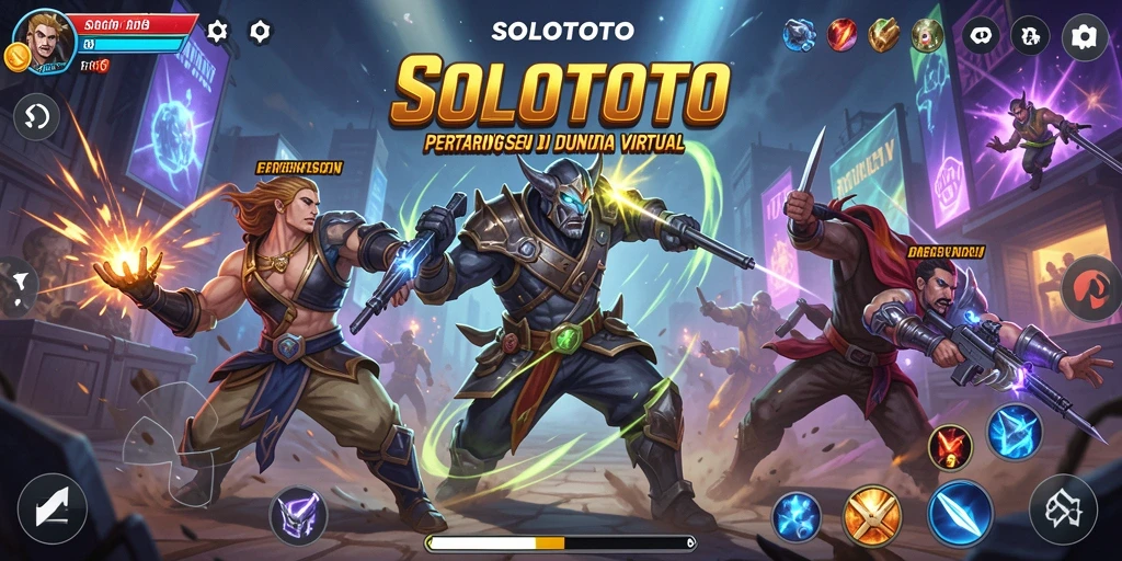 Tangkapan layar SOLOTOTO menampilkan momen pertarungan yang seru dan dinamis.