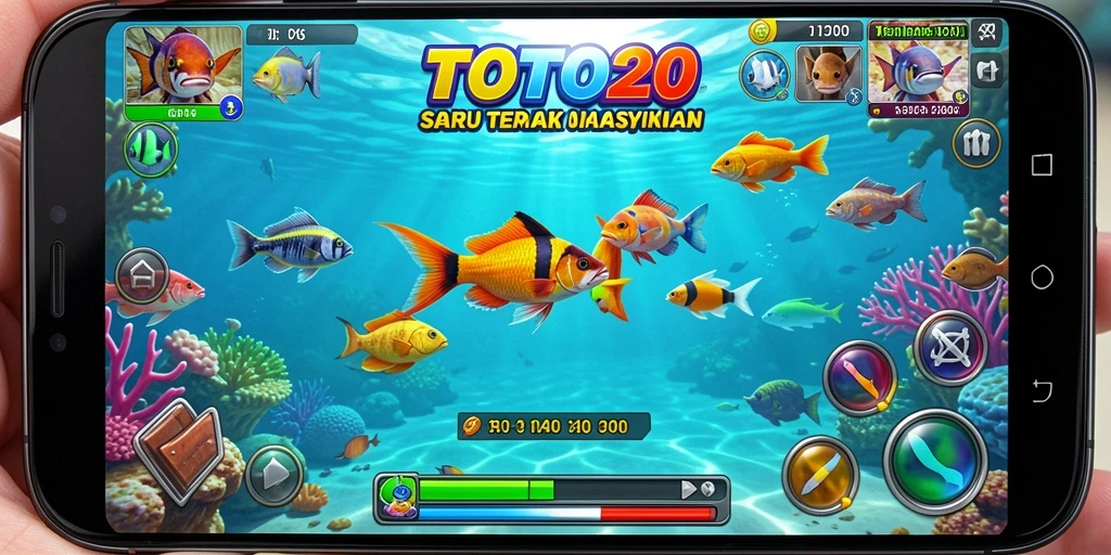 Tampilan gameplay TOTO20 saat memburu ikan.