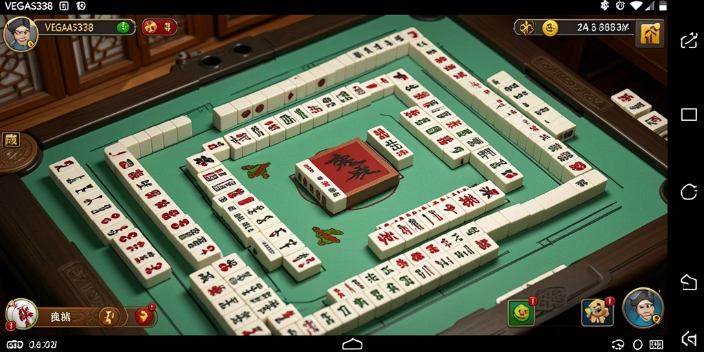 Tampilan gameplay Mahjong yang menawan dan penuh warna.