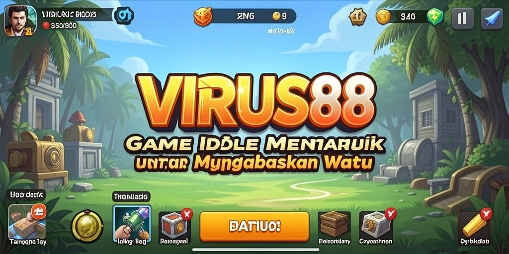 Tampilan gameplay VIRUS88 yang menarik dan penuh warna.